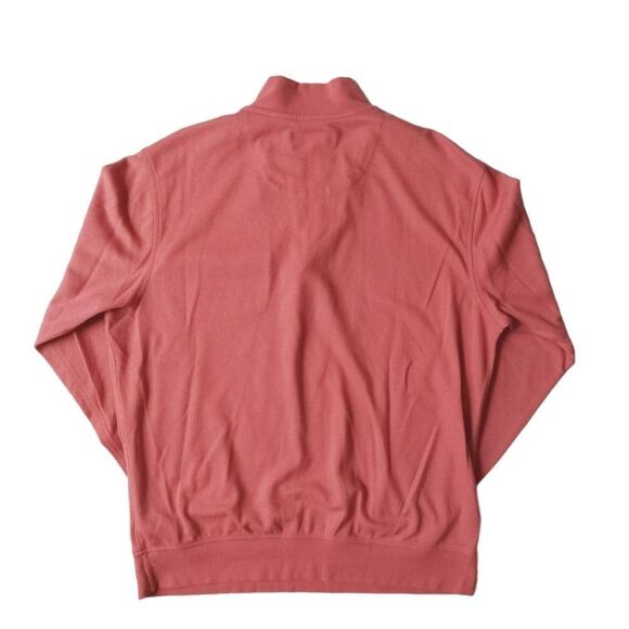 Kenneth Roberts Orange Pink Long Sleeve Quarter Zip Sweater Men's Size Medium - Picture 2 of 12